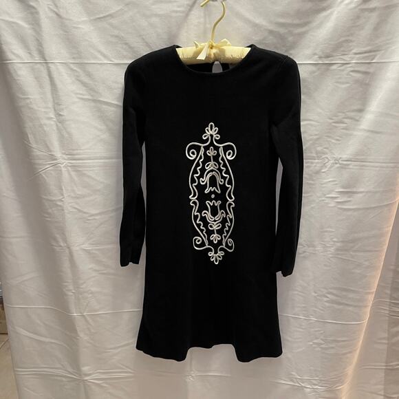 Hannah Anderson Girls Black Embellished Sweater Dress Size 12 - Picture 2 of 7